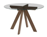Wade 48-inch Glass Top 5-Piece Dining Set (Table & 4 Side Chairs)