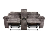 Nashville Manual Glider Recliner Console Loveseat, Grey