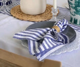 Smooth Linen Napkins - Amalfi Stripe Napkins Set of 4
