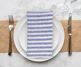 Smooth Linen Napkins - Amalfi Stripe Napkins Set of 4