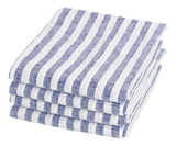 Smooth Linen Napkins - Amalfi Stripe Napkins Set of 4