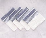 Navy Blue Striped Napkins Set of 4, 8 & More