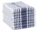 Red Linen Striped Napkins