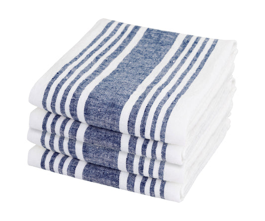 Navy Blue Striped Napkins Set of 4, 8 & More