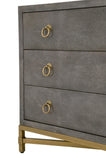 Strand Shagreen 3-Drawer Nightstand