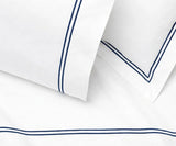 Cotton Flat Sheet - Line Embroidery