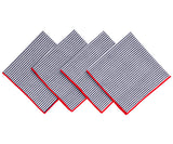 Striped Dinner Napkins with Borders