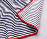 Striped Dinner Napkins with Borders