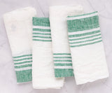Red Linen Striped Napkins