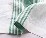 Red Linen Striped Napkins