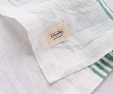 Red Linen Striped Napkins