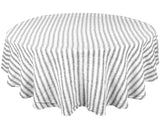 Homestead Stripe Linen Tablecloth - Round Tablecloth 60 inch