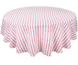 Homestead Stripe Linen Tablecloth - Round Tablecloth 60 inch