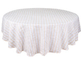 Homestead Stripe Linen Tablecloth - Round Tablecloth 60 inch