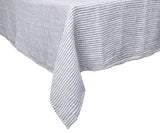Narrow Stripe Linen Rectangle Tablecloth - Striped Tablecloth