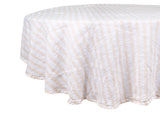 Homestead Stripe Linen Tablecloth - Round Tablecloth 60 inch