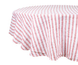 Homestead Stripe Linen Tablecloth - Round Tablecloth 60 inch