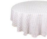 Homestead Stripe Linen Tablecloth - Round Tablecloth 60 inch