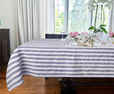 Linen Striped Tablecloth