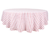 Homestead Stripe Linen Tablecloth - Round Tablecloth 60 inch