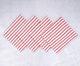 Ticking Stripe Napkins - Red