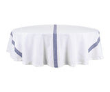 Round Tablecloth 63 inch - Striped Cotton Tablecloth