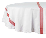 Round Tablecloth 63 inch - Striped Cotton Tablecloth