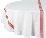 Round Tablecloth 63 inch - Striped Cotton Tablecloth