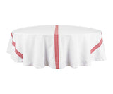 Round Tablecloth 63 inch - Striped Cotton Tablecloth