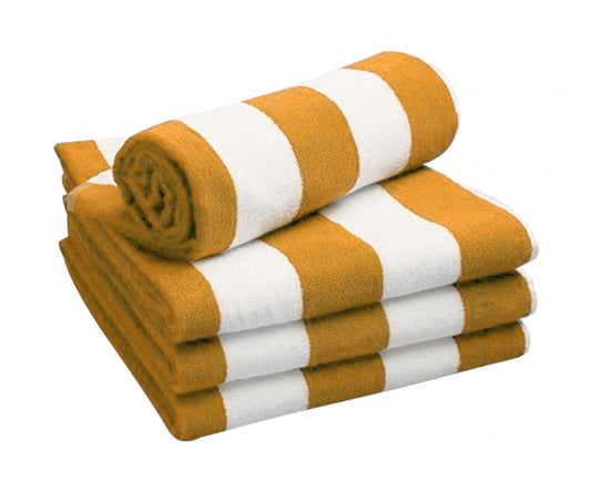 Yellow Cabana Beach Towels