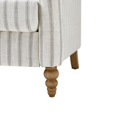 4-Piece Striped Farmhouse Living Room Set (Sofa, Loveseat, Recliner & Lift-Top Coffee Table