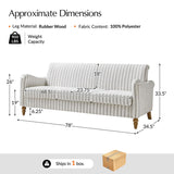 4-Piece Striped Farmhouse Living Room Set (Sofa, Loveseat, Recliner & Lift-Top Coffee Table