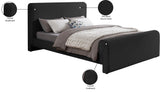 Stylus Boucle Fabric Bed – Modern Curved Headboard Design for Cozy Contemporary Bedrooms