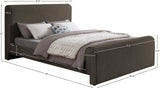 Stylus Boucle Fabric Bed – Modern Curved Headboard Design for Cozy Contemporary Bedrooms
