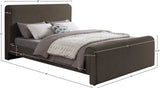Stylus Boucle Fabric Bed – Modern Curved Headboard Design for Cozy Contemporary Bedrooms