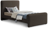 Stylus Boucle Fabric Bed – Modern Curved Headboard Design for Cozy Contemporary Bedrooms