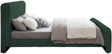 Stylus Boucle Fabric Bed – Modern Curved Headboard Design for Cozy Contemporary Bedrooms