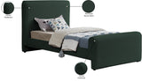 Stylus Boucle Fabric Bed – Modern Curved Headboard Design for Cozy Contemporary Bedrooms