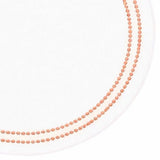 White Round Placemats - Terracotta Embroidery