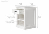 Halifax Bedside Table with Shelves