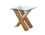 Tasha 3-Piece Set (Glass Top Cocktail & 2 End Tables)