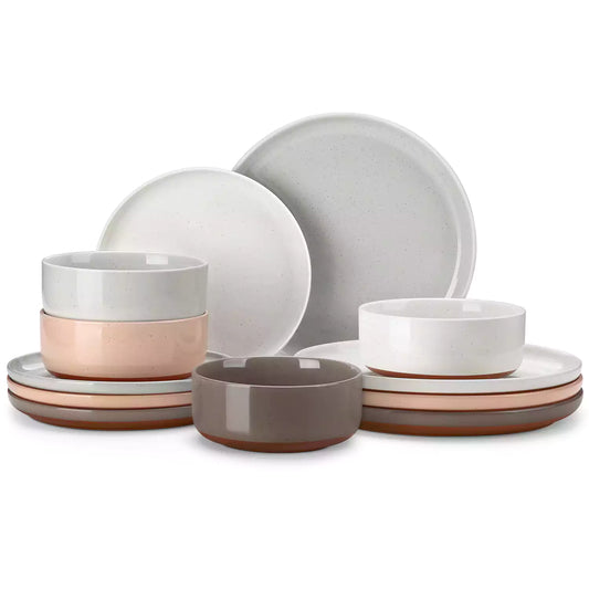 Tara Multicolor 12 Piece Dinnerware Set