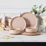 Tara Grey 12 Piece Dinnerware Set
