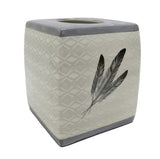 Feather Design Ceramic Tissue Box Cover, 2 MOQ