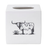 Ranch Life Ceramic Tissue Box Cover, 2 MOQ