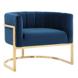 Magnolia Performance Velvet Accent Chair - Gold Base