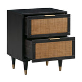 Sierra 22" Cane 2-Drawer Nightstand