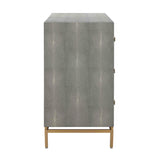 Pesce 57" Faux Shagreen 6-Drawer Dresser