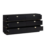 Julieta 62" Acacia Wood 6-Drawer Dresser