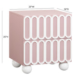 Tori 23" Motif 2-Drawer Nightstand